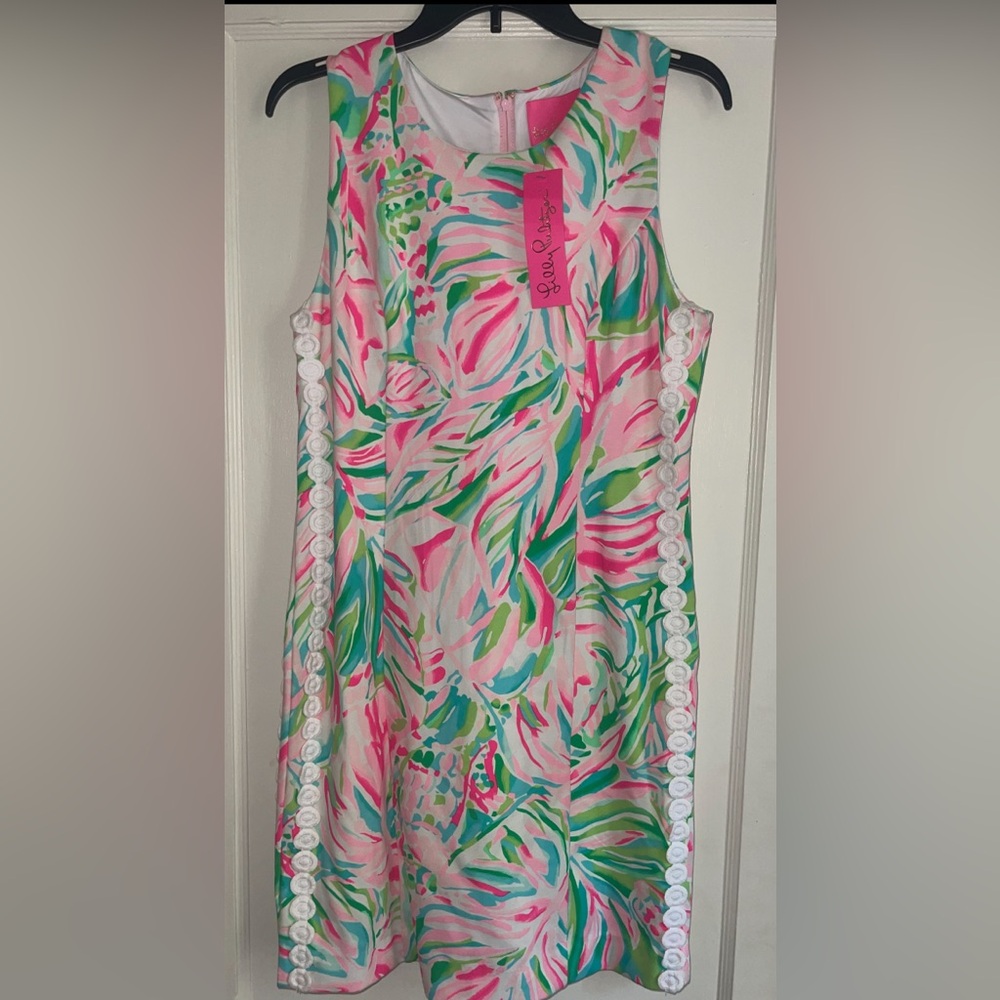 NWT Lilly Pulitzer Pink and Green Mila Shift Dress